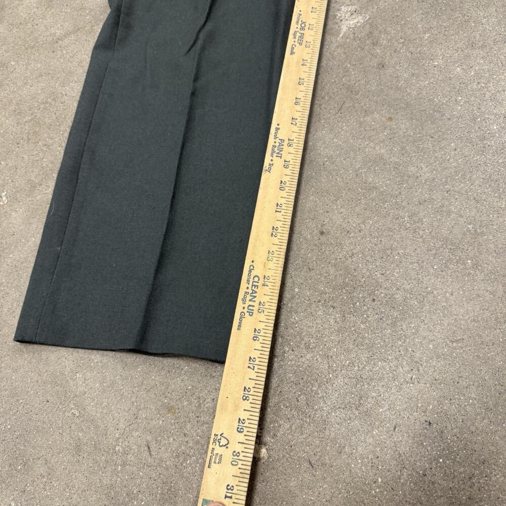 Vintage 80s Military Wool Standard Short Army Straight Green Pants 30x27(31x32) - Picture 8 of 8